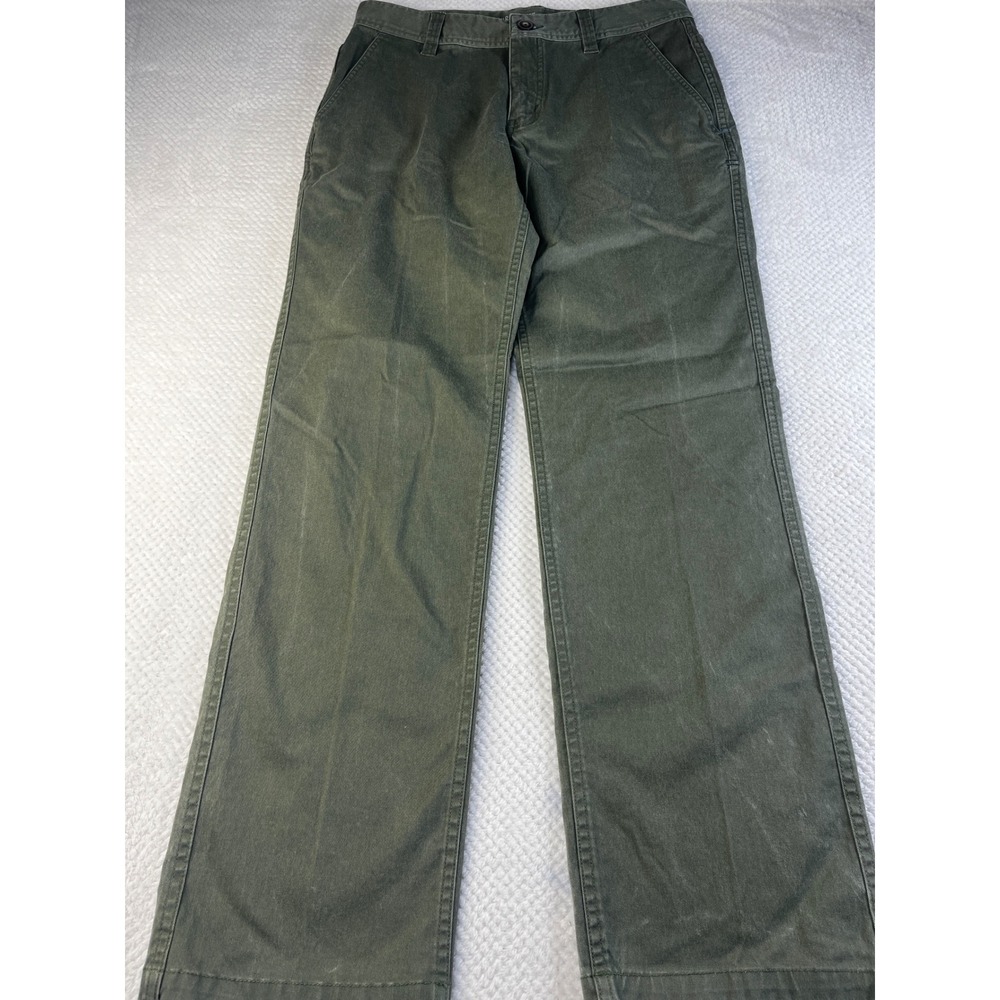 Toad&Co Mens Mission Ridge Pant Regular Fit Green Organic Cotton Chino 32x32‎